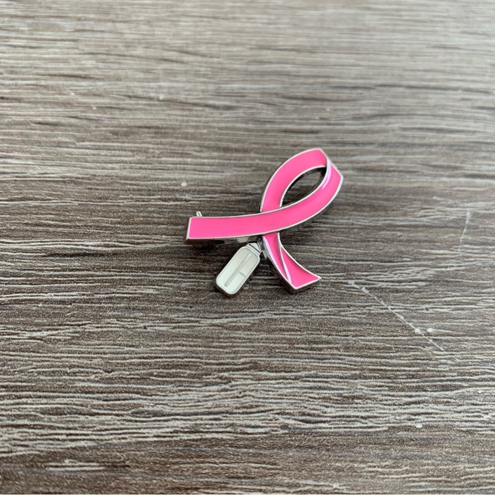 Clinique x Breast‎ Cancer Dangle Enamel Pin
